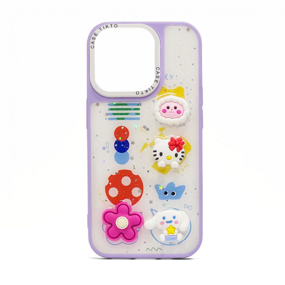 Back panel cover iLike Samsung Galaxy A34 EPOXY CARTOON COVER Purple