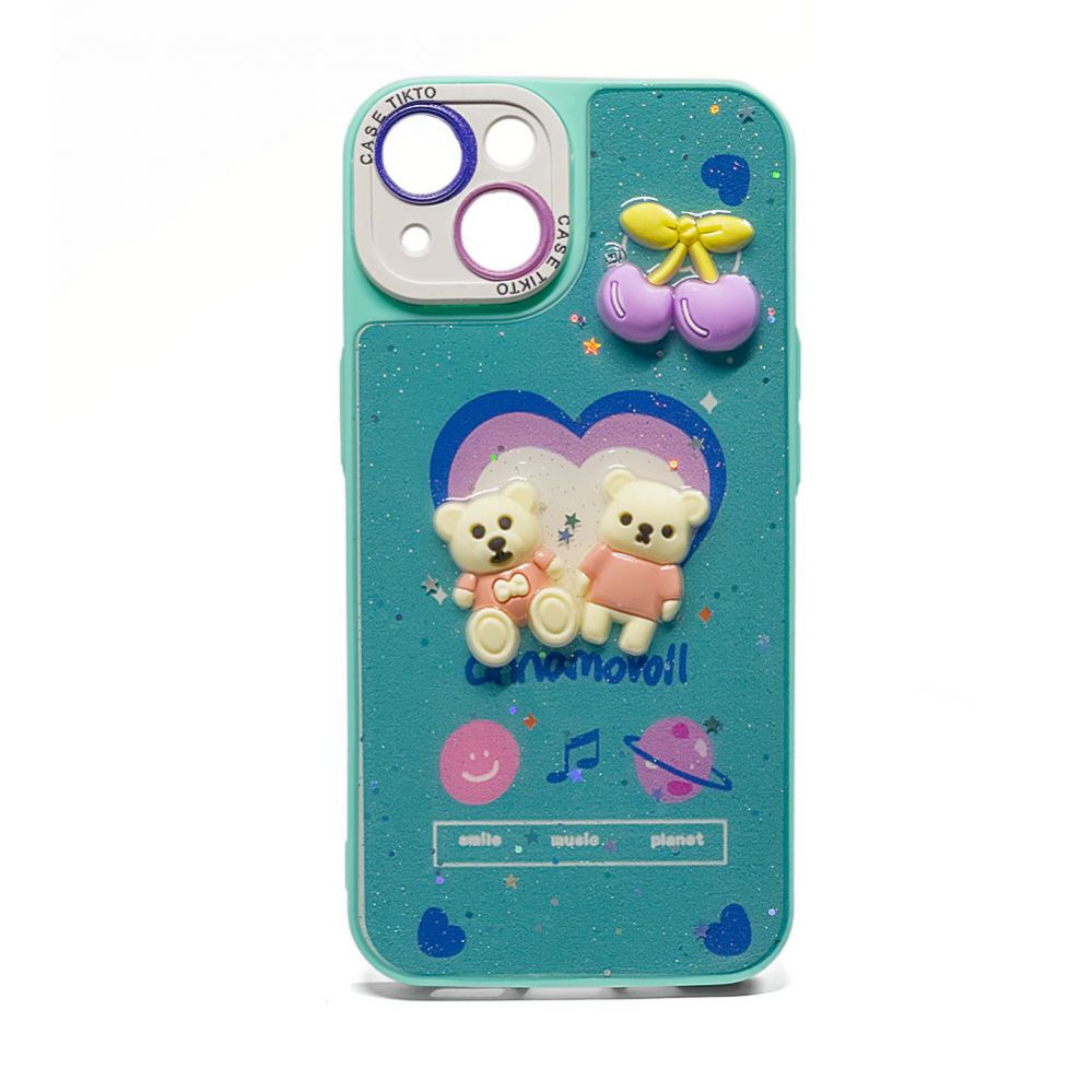 Back panel cover iLike Apple iPhone 15 Pro Max EPOXY CARTOON COVER Blue