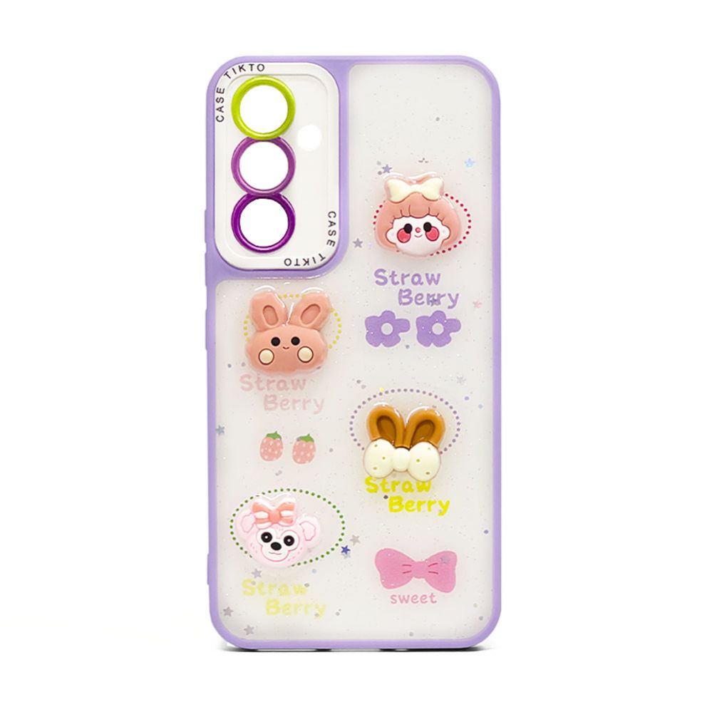 Чехол на заднюю панель iLike Apple iPhone 15 EPOXY CARTOON COVER Light Purple