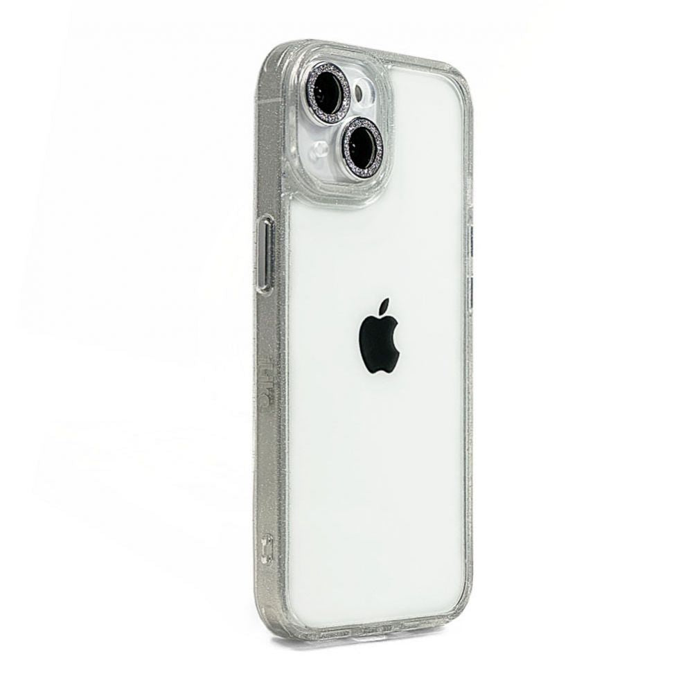 Back panel cover iLike Apple iPhone 15 STARS LENS ACRYLIC COVER White