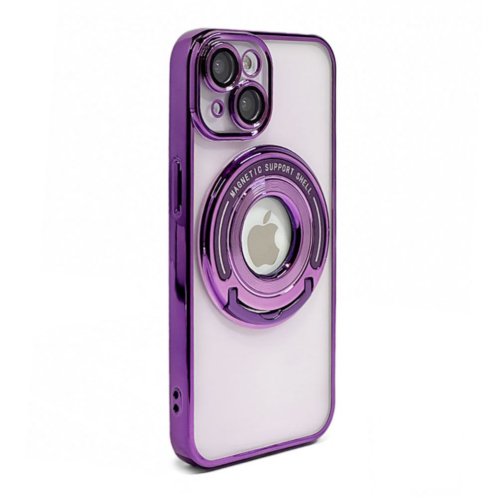 Tagakaaned iLike Apple iPhone 15 Pro IH MAGSAFE HIDDEN STAND COVER Purple