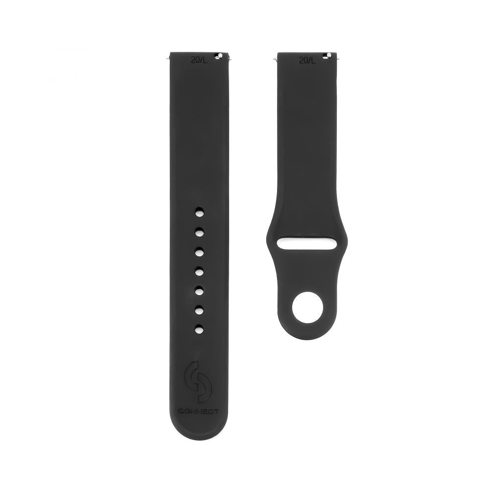 Rihm Connect  20mm Silicone Loop Watch Strap (S/M 110mm) Black