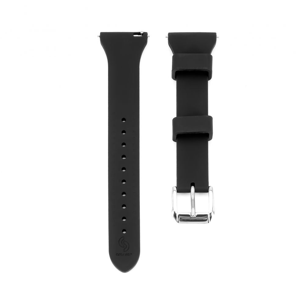 Rihm Connect  20mm T-buckle Silicone Loop Watch Strap (130mm M/L) Black