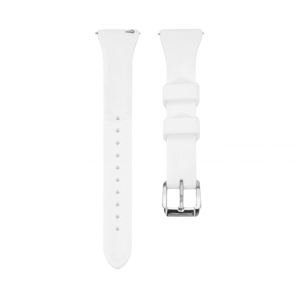 Rihm Connect  22mm T-buckle Silicone Loop Watch Strap (130mm M/L) White