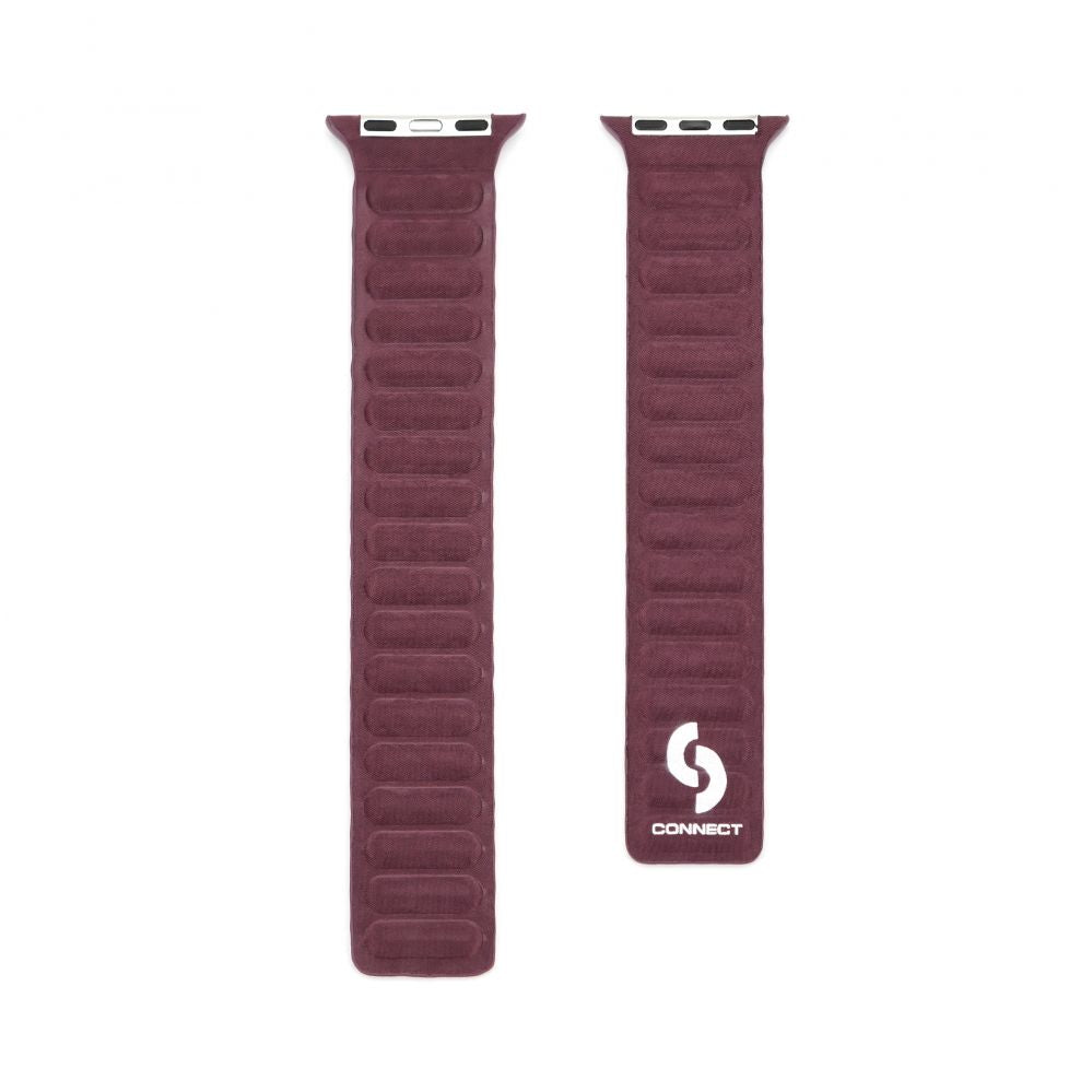 Rihm Connect  Watch 42/44/45mm Fine woven twill magnetic chain Watch Straps Plum
