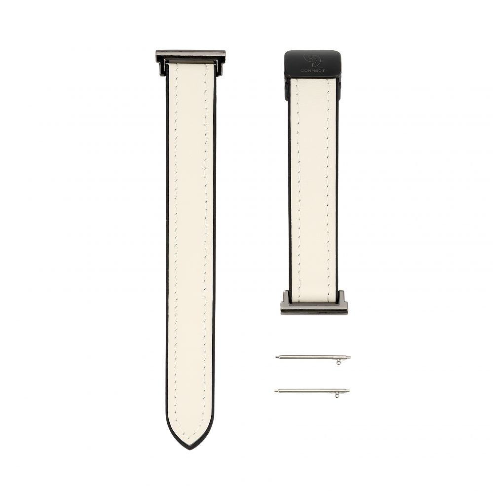 Ремешок Connect  22mm Silicone Leather Watch Strap with Magnetic White