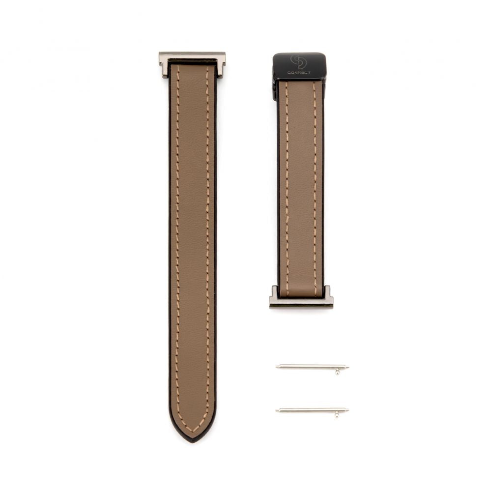 Rihm Connect  22mm Silicone Leather Watch Strap with Magnetic Wine Red
