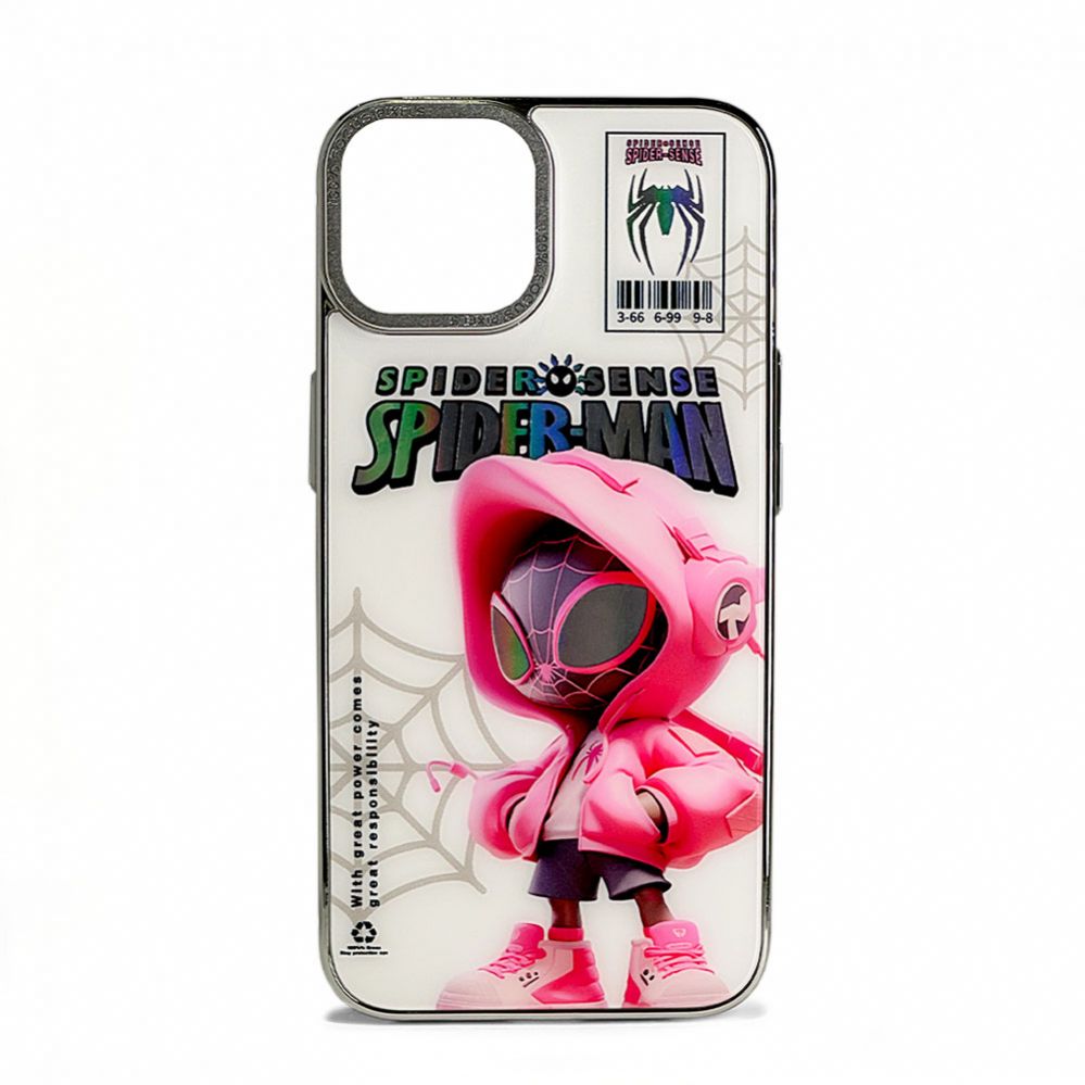 Чехол на заднюю панель iLike Apple iPhone 12 PC Silicone Case Spider Sense White Pink