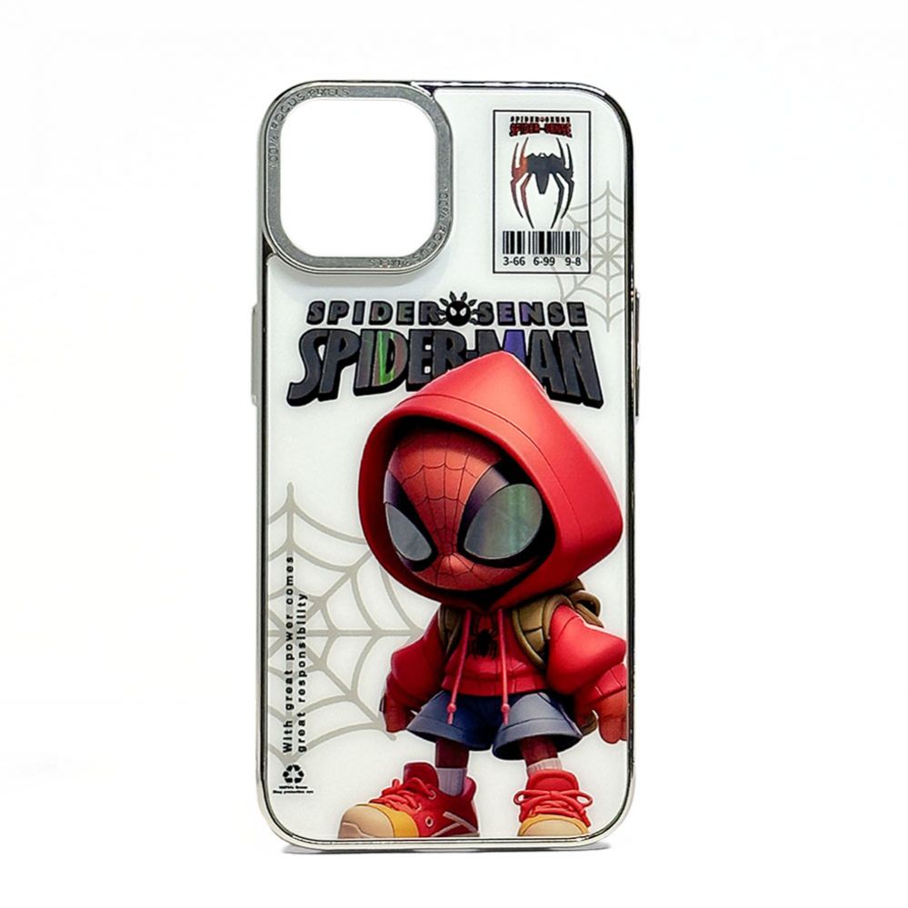 Back panel cover iLike Apple iPhone 13 PC Silicone Case Spider Sense White Red