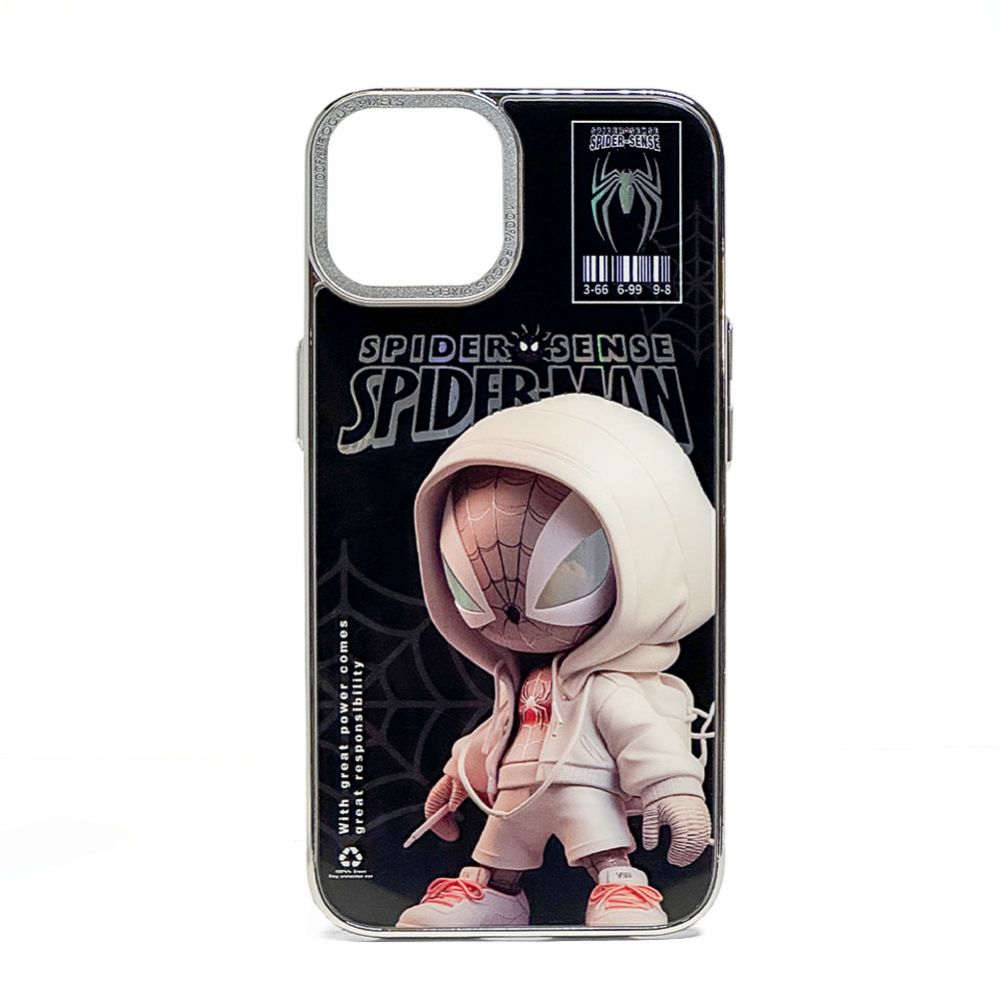 Tagakaaned iLike Apple iPhone 14 PC Silicone Case Spider Sense Black Silver