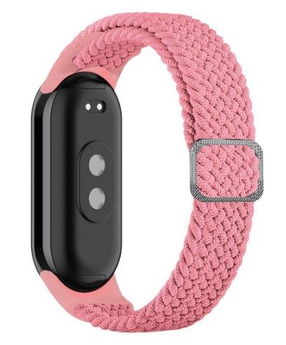 Ремешок iLike Universal Mi Band 8 wristband bracelet Braided fabric strap Pink