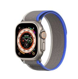 Rihm Dux Ducis  Sport Velcro Strap for Apple Watch 38/40/41/42MM Grey Blue