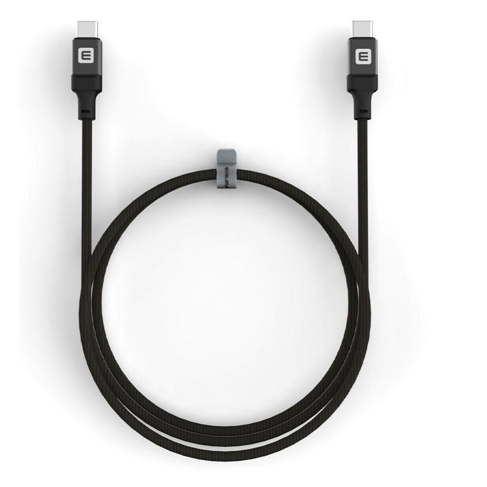 Kaabel Evelatus  Evelatus USB C to C Cable 2M 60W / 20V3A Aluminum housing braiding Black
