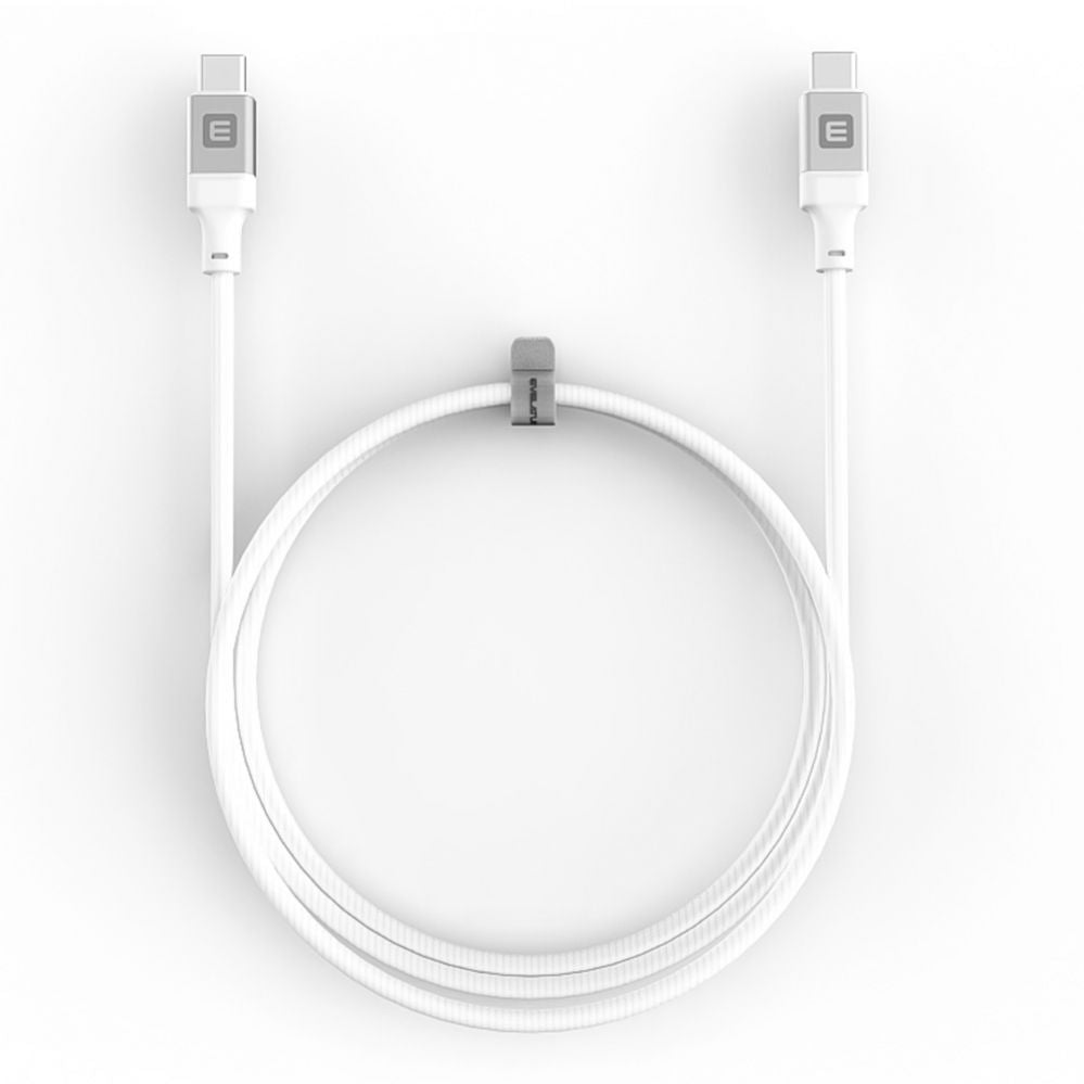 Кабель Evelatus  Evelatus USB C to C Cable 2M 60W / 20V3A Aluminum housing braiding White