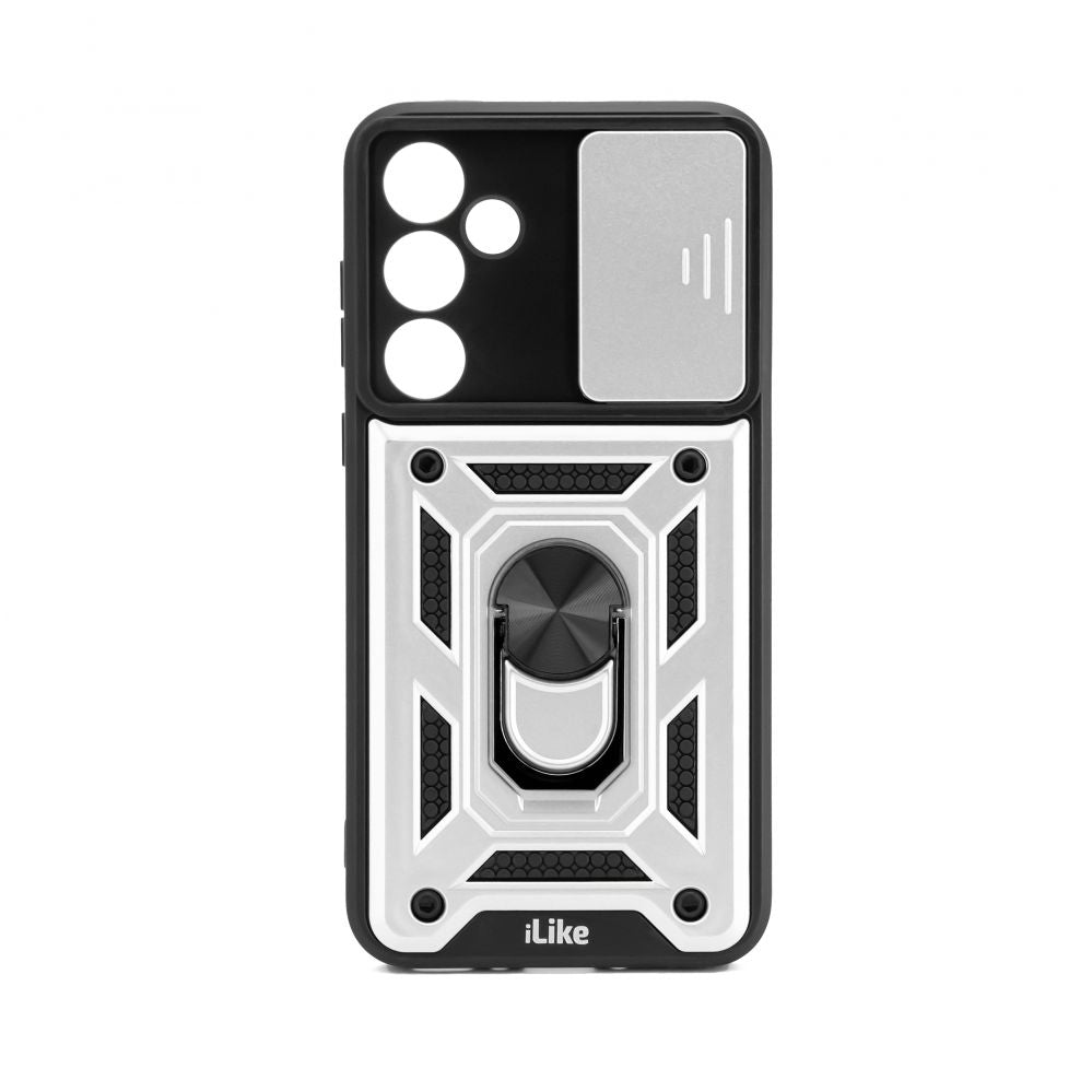Back panel cover iLike Samsung Galaxy A35 Protective Case With Camera Protection And Ring White