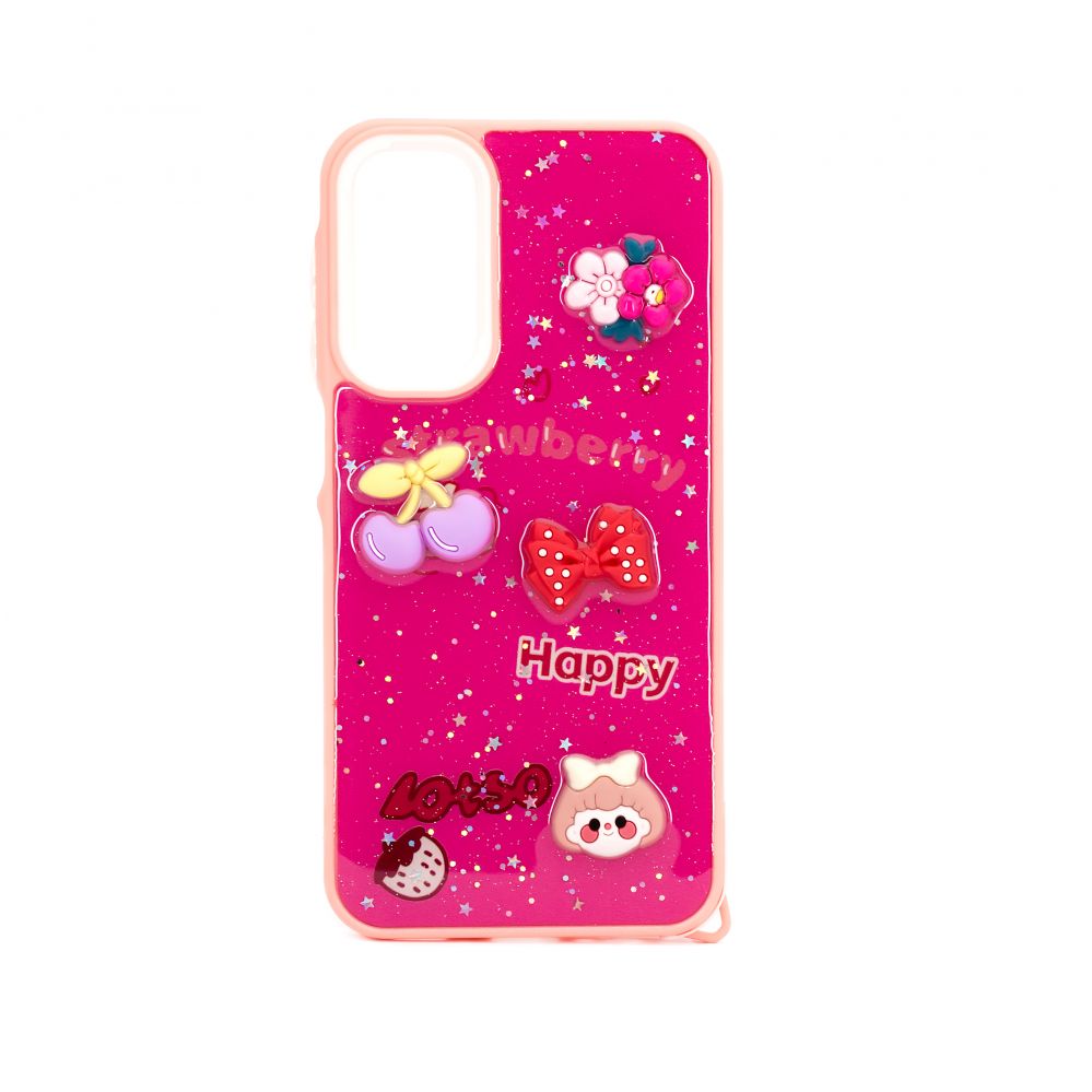 Tagakaaned iLike Samsung Galaxy A15 EPOXY CARTOON COVER Rose Red