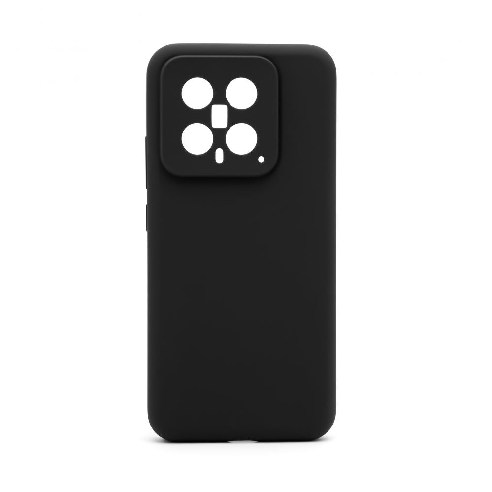 Back panel cover Connect Xiaomi 14 Premium Quality Magnetic Soft Touch Silicone Case Black