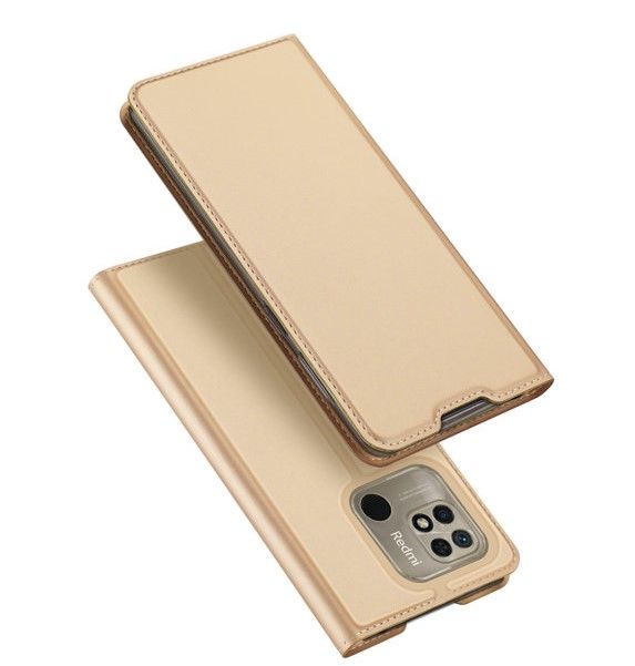 Чехол книжка Dux Ducis Xiaomi Redmi 10C Skin Pro Flip Case Gold