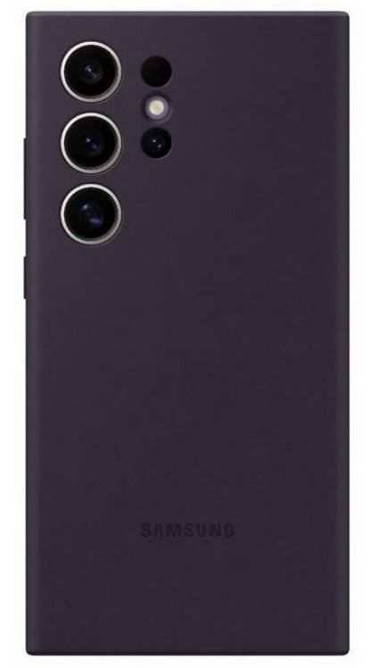 Tagakaaned Samsung - Galaxy S24 Ultra Dark Silicone Cover Violet