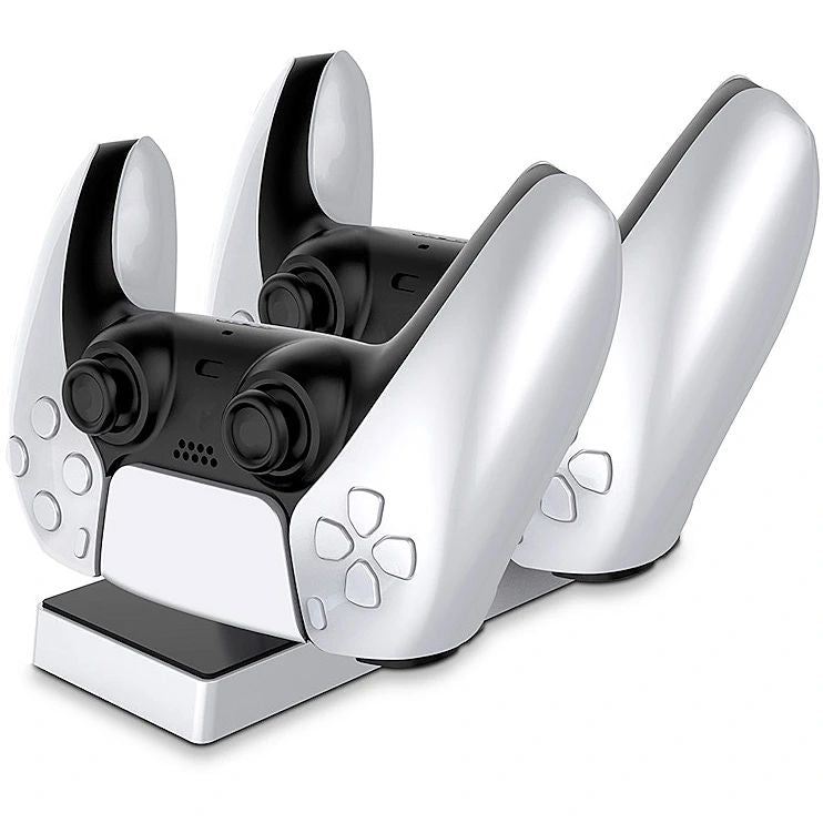 Controller CP  PS5 DualSense Dual Slot Charger Dock Stand for Play Station 5 Controllers with USB-C Black