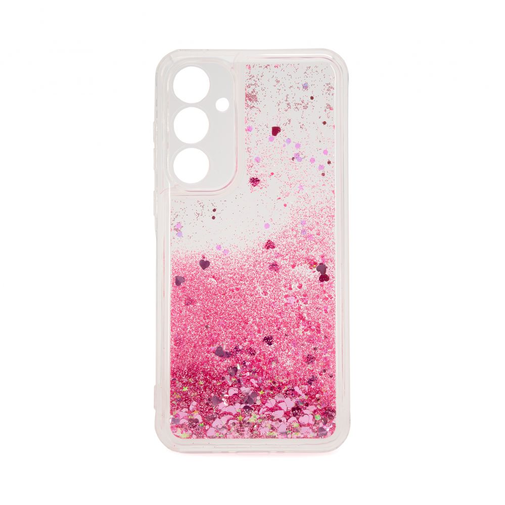 Back panel cover iLike Samsung Galaxy A55 Silicone Case Water Glitter Pink