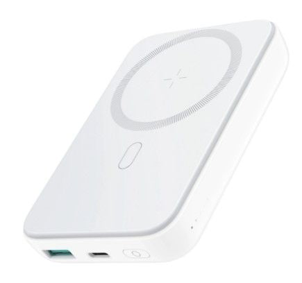 Väline aku Joyroom  JR-W020 20W Mini magnetic wireless power bank 10000mAh White with USB to Type-C 0.25m Cable White