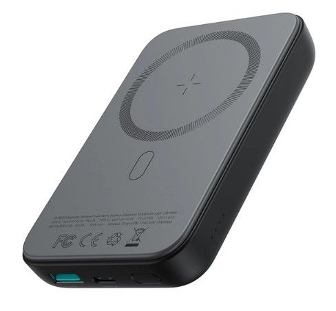 Väline aku Joyroom  JR-W020 20W Mini magnetic wireless power bank 10000mAh Black With USB to Type-C 0.25m Cable Black