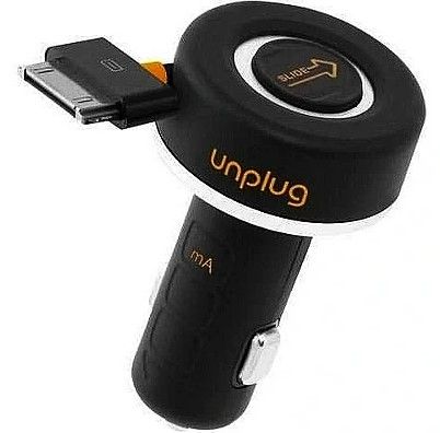 Autolaadijad iLike  CCU1000IPH Compact iPod iPhone 4 4S 30Pin Fast 1A Car Charger with Rewind Cable Black