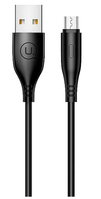 Kaabel USAMS Apple US-SJ266 U18 Flexi PVC Universal Lightning to USB Data & Fast 2A Charger Round Plug Cable 1m Black