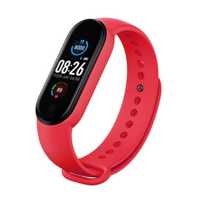 Фитнес браслет iWear  SM6 Smart Bracelet - Fitness Tracker IP67 with HR & Blood pressure / Social / Sleep monitor Red