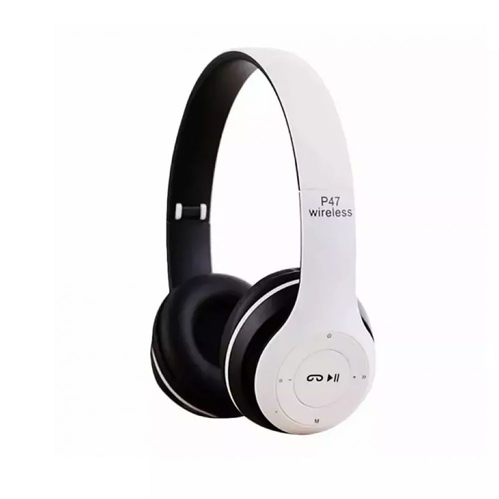 Juhtmevabad kõrvaklapid iWear  BITS Noise Cancell Foldable Bluetooth 5.0 Wireless Headset FM Radio / MP3 Mico SD and Phone White