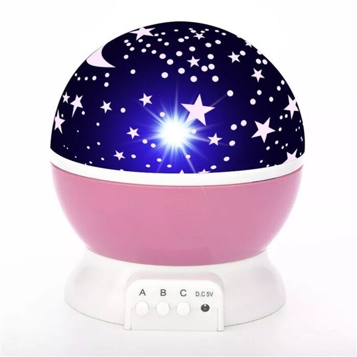 LED лампочка Elight  L1 2in1 Star Sky projector and Night lamp with 4x AAA / USB Cable 220V Power Pink