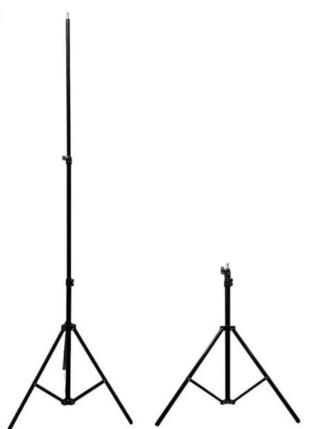 Selfie pulk iLike  21M Premium Stable Metal Tripod Stand 2.1m max 1/4 screw Led Ring / Camera fix Black