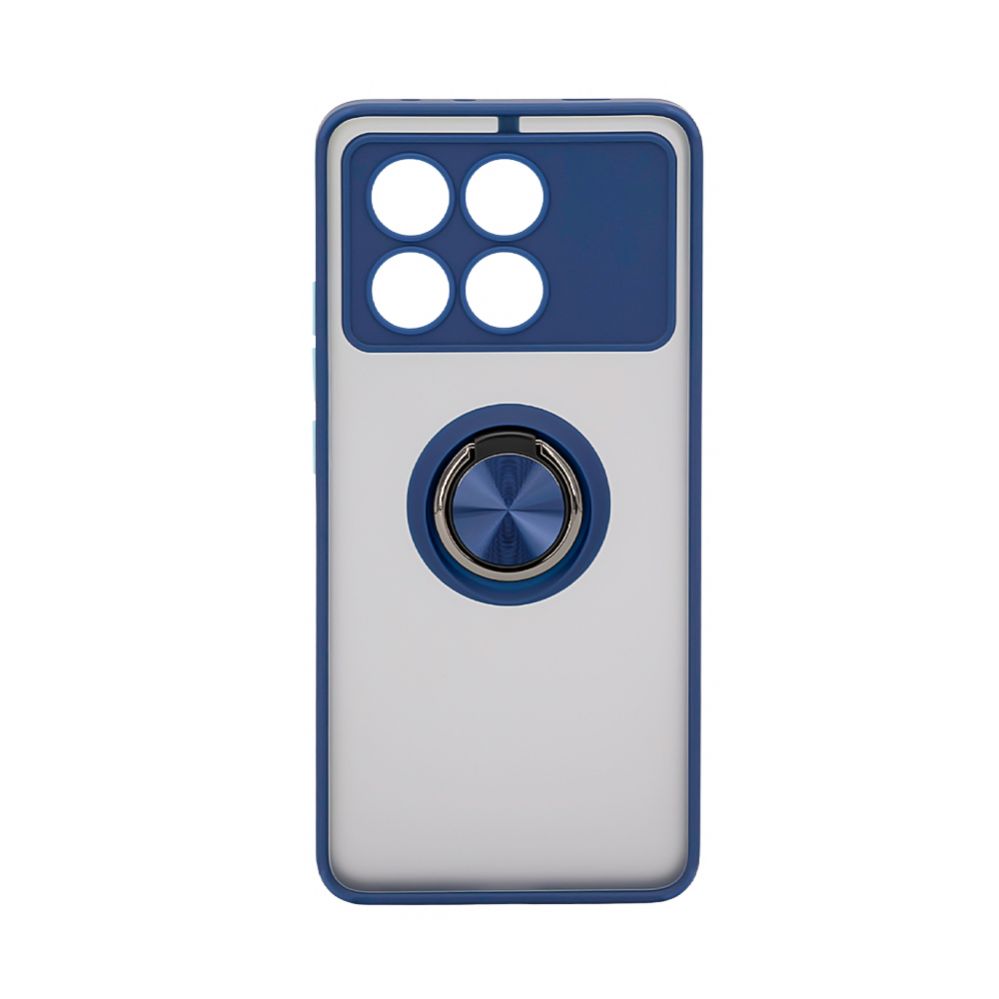 Чехол на заднюю панель iLike Xiaomi Poco X6 Pro Hybrid Case With Ring Dark Blue
