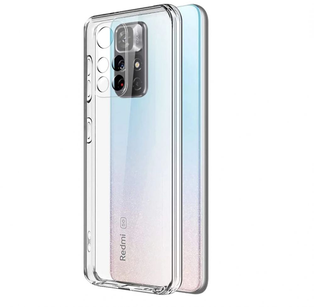 Back panel cover Evelatus Xiaomi Redmi 10 Military Shockproof Silicone Case TPU Transparent