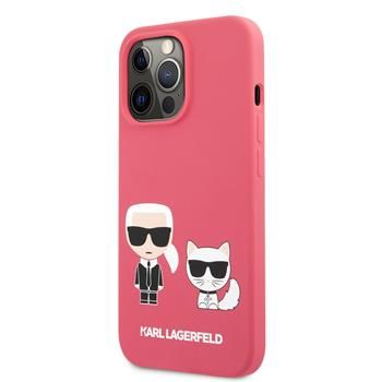 Back panel cover Karl Lagerfeld Apple iPhone 13 Pro Choupette Liquid Silicone Case Red