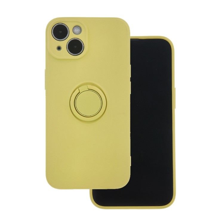 Tagakaaned iLike Samsung Galaxy A35 5G Finger Grip case Yellow
