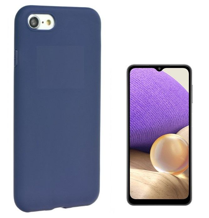 Back panel cover iLike Samsung Galaxy A32 (A326) 5G Soft  silicone case Blue