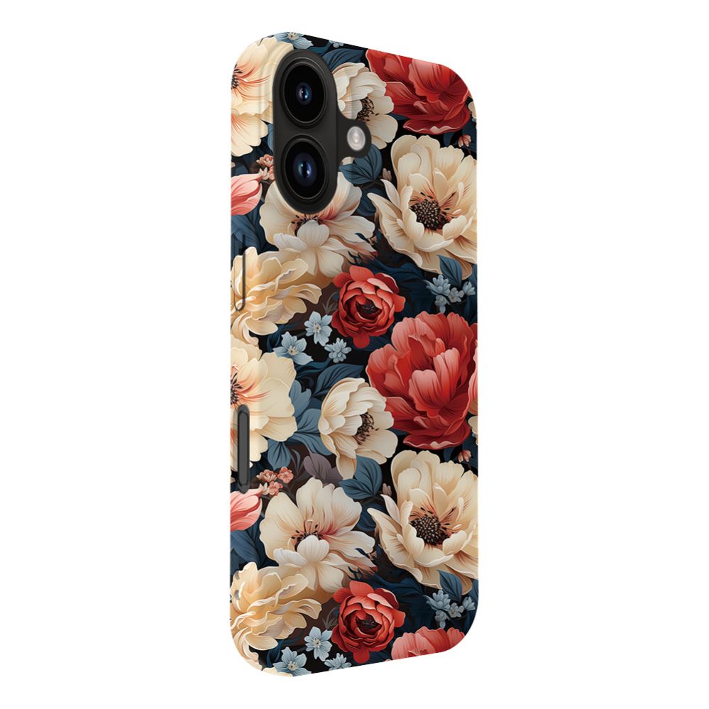 Чехол на заднюю панель Evelatus Apple iPhone 16 Slim Shell with Magsafe customized print design Flower Red