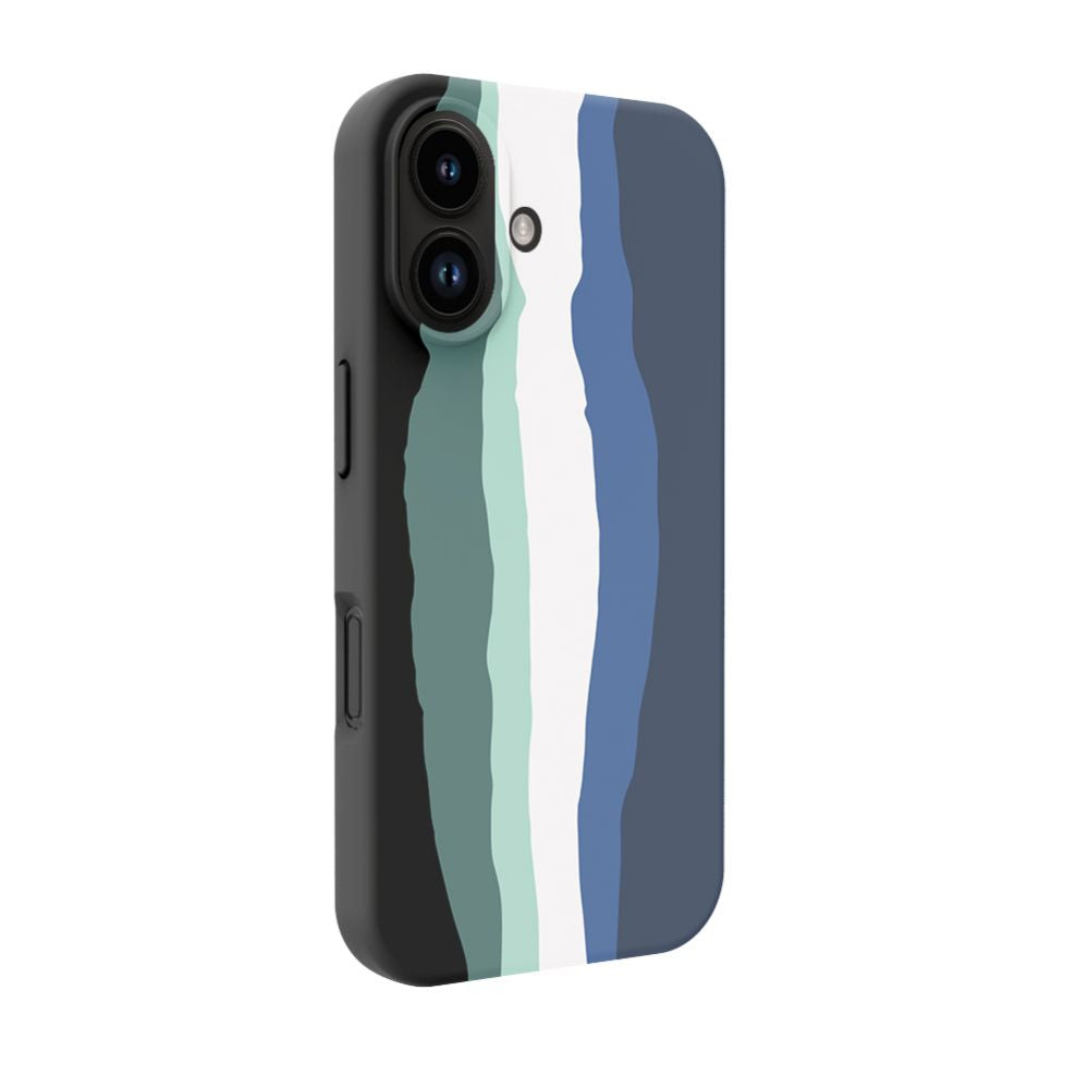 Чехол на заднюю панель Evelatus Apple iPhone 16 Multi-Colored Silicone Case With MagSafe Aura Blue