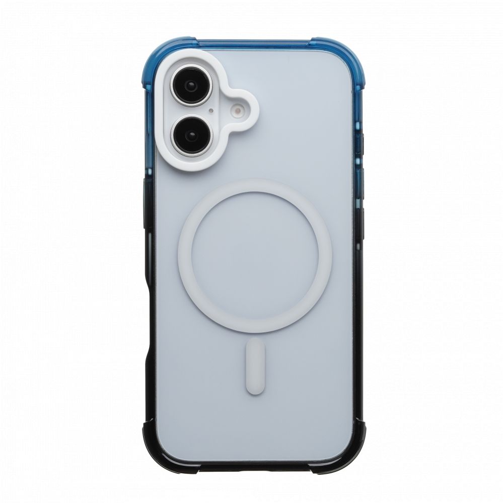 Чехол на заднюю панель Evelatus Apple iPhone 16 Defender Gradient Color MagSafe Black Blue