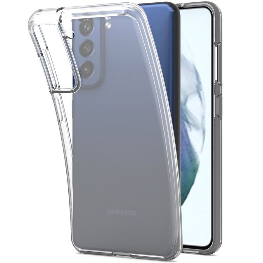 Back panel cover Evelatus Samsung Galaxy S21 FE Clear Silicone Case 1.5mm TPU Transparent