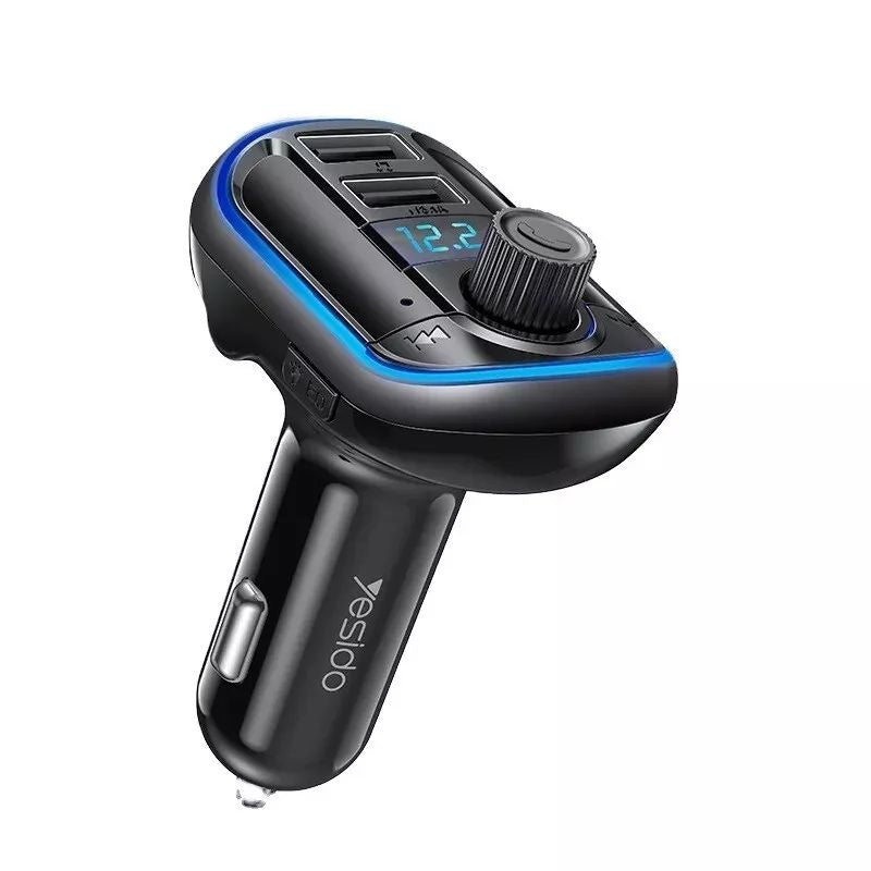 FM modulaator yesido  Y44 MP3 Player Bluetooths Cigarette Lighter Auto Charge Universal U Disk 2 Usb Car Charger Black