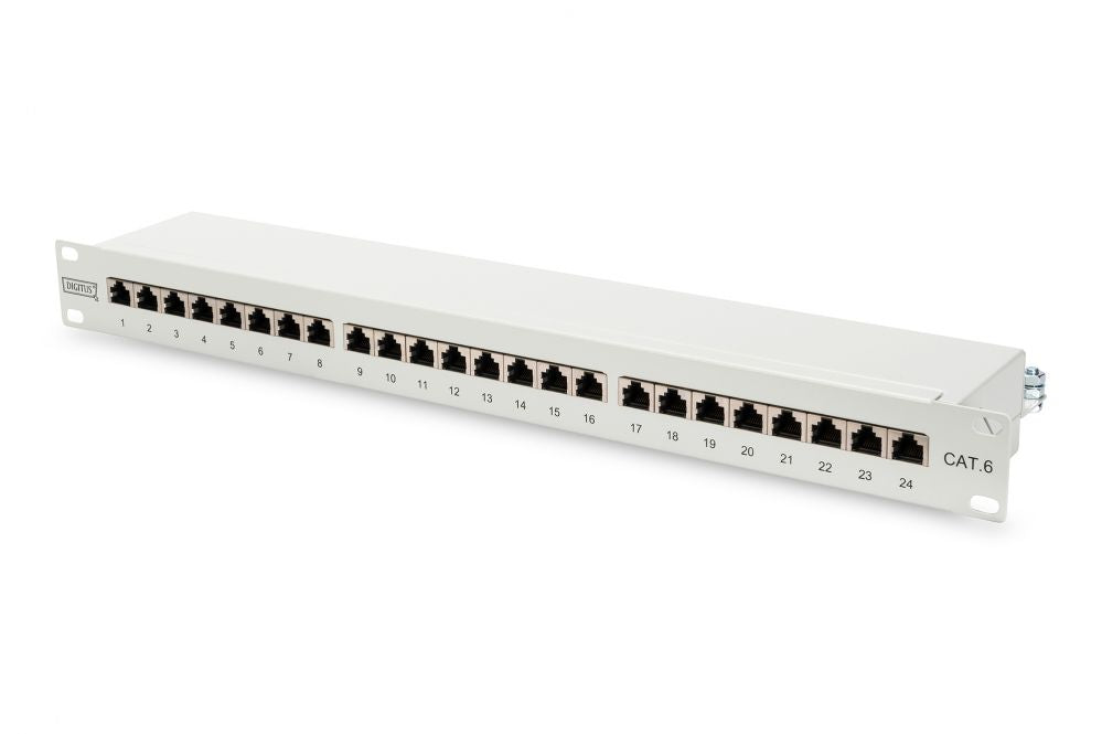 Muud kaubad Digitus  Patch Panel DN-91624S White, 48.2 x 4.4 x 10.9 cm, Category: CAT 6; Ports: 24 x RJ45; Retention strength: 7.7 kg; Insertion force: 30N max