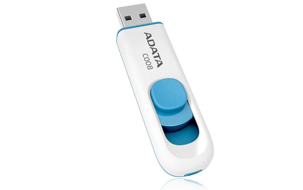 Flash drive ADATA  C008 64 GB, USB 2.0, White/Blue