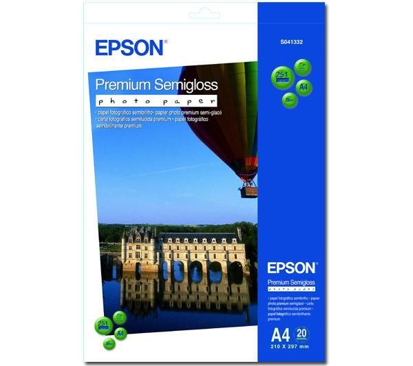 Office supplies EPSON Premium Semigloss Photo Paper, DIN A4, 251g/m², 20 Sheets A4