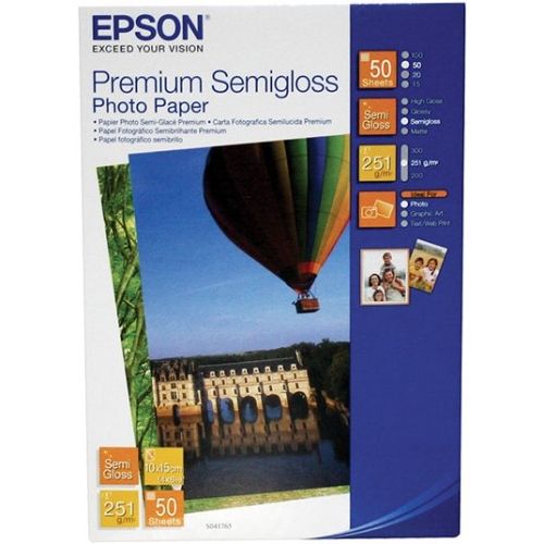 Kontoritarbed EPSON  Premium Semigloss Photo Paper 10x15cm, 251g/m2, 50 sheets