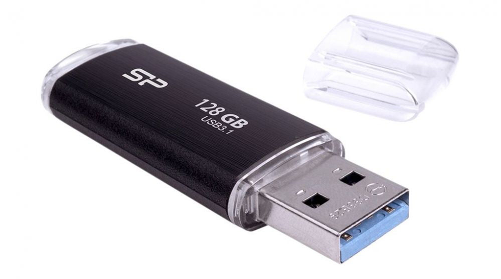 Mälupulk Silicon power  USB 3.1 Flash Drive Blaze B02 128 GB, USB 3.2 Gen 1/USB 3.1 Gen 1/USB 3.0/USB 2.0, Black