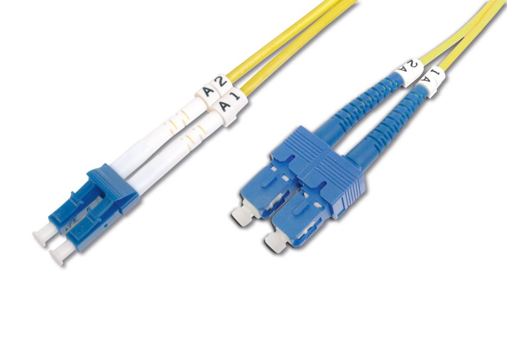 Võrgulülitid Digitus  Patch Cord FO, Duplex, LC to SC SM OS2 09/125 µ, 1 m