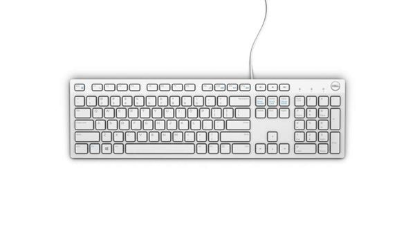Computer keyboard Dell KB216 Multimedia, Wired, EN, USB, White